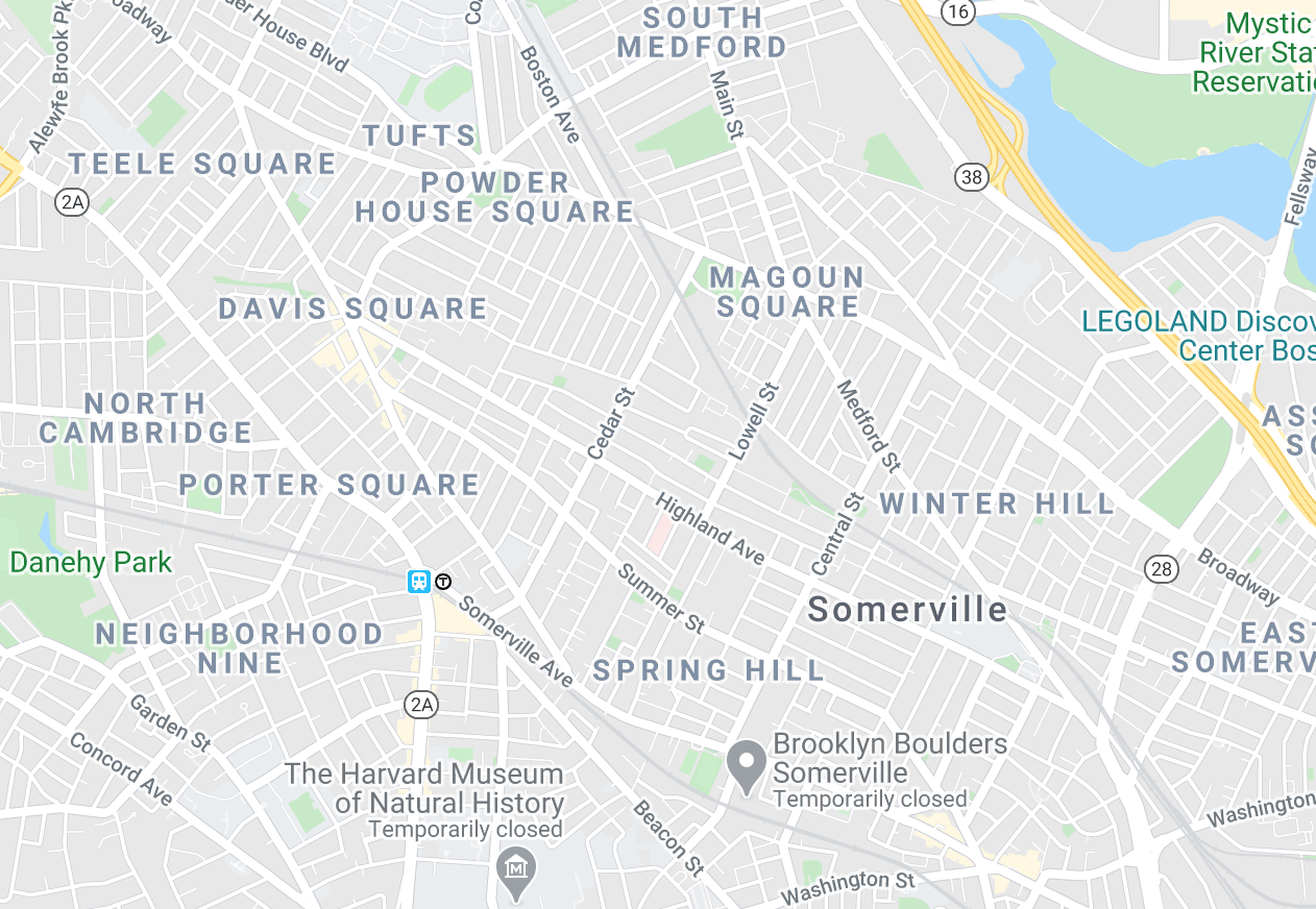 Map of Somerville.